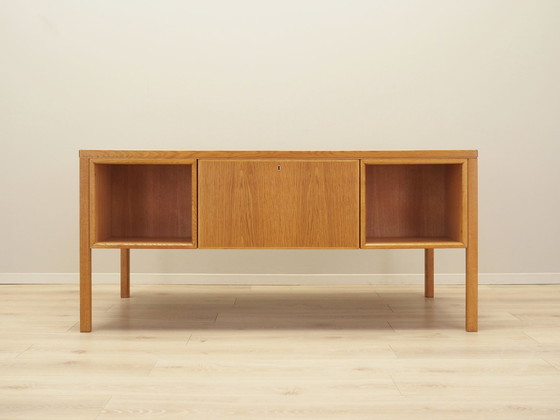 Image 1 of Bureau en frêne, design danois, années 1970, fabricant : Omann Jun