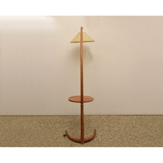 Image 1 of Lampadaire vintage en bois massif, Italie 1950