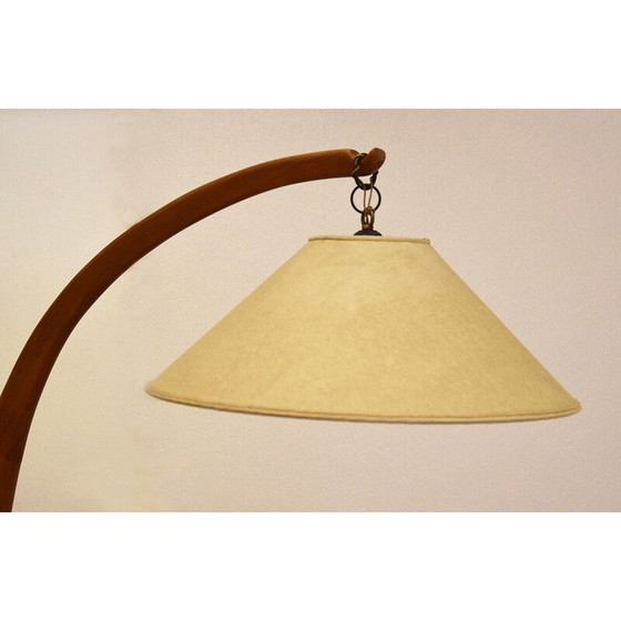 Image 1 of Lampadaire vintage en bois massif, Italie 1950