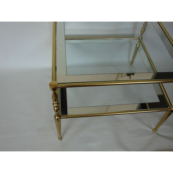 Image 1 of Table basse vintage en laiton et verre, 1960