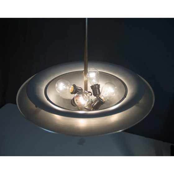 Image 1 of Lampe suspendue vintage en laiton, 1930