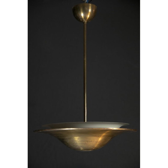 Image 1 of Lampe suspendue vintage en laiton, 1930