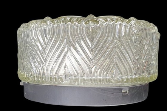 Image 1 of 1111 Plafonnier en verre vintage des années 1960