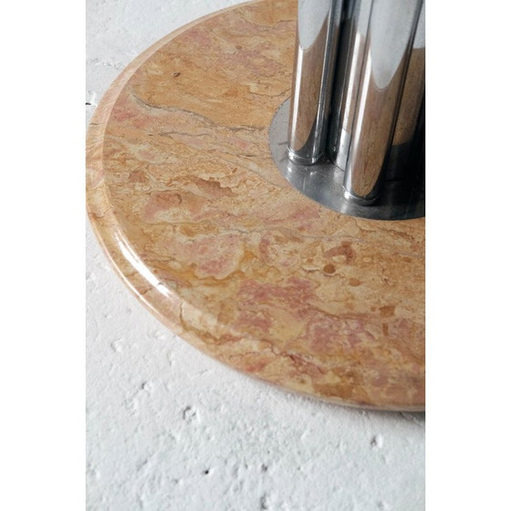 Image 1 of Table vintage en verre avec base en marbre, Italie 1960s