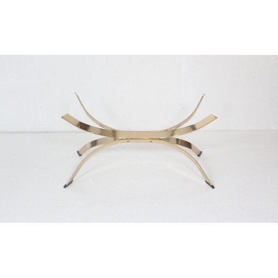 Image 1 of Table basse vintage en marbre et bronze, France 1970