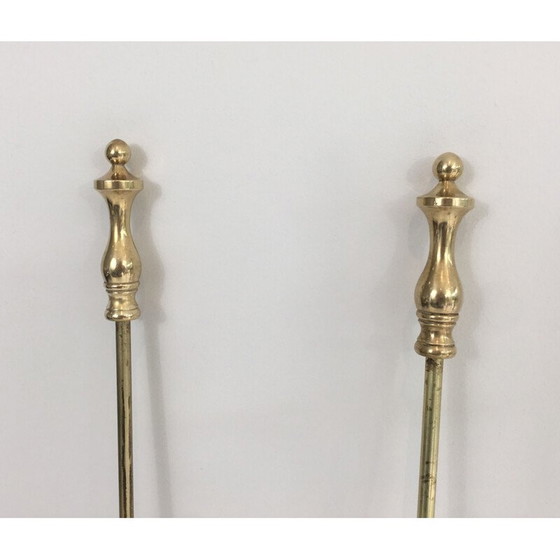 Image 1 of Ensemble de cheminée en laiton vintage