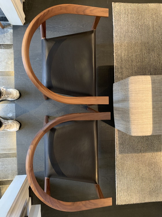 Image 1 of 2X Chaise Tokyo Bensen Noyer