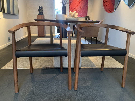 Image 1 of 2X Chaise Tokyo Bensen Noyer