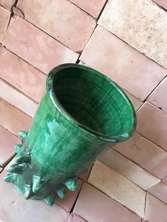 Image 1 of Poterie De Tamegroute En Terre Cuite Émaillée 