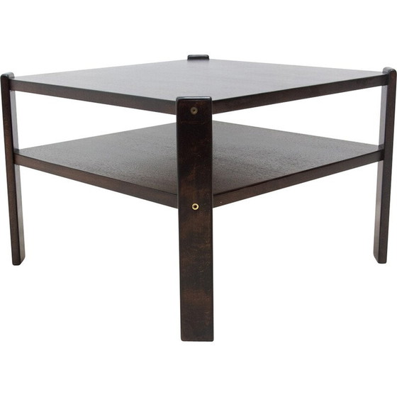 Image 1 of Table basse vintage en bois de hêtre, Tchécoslovaquie 1980