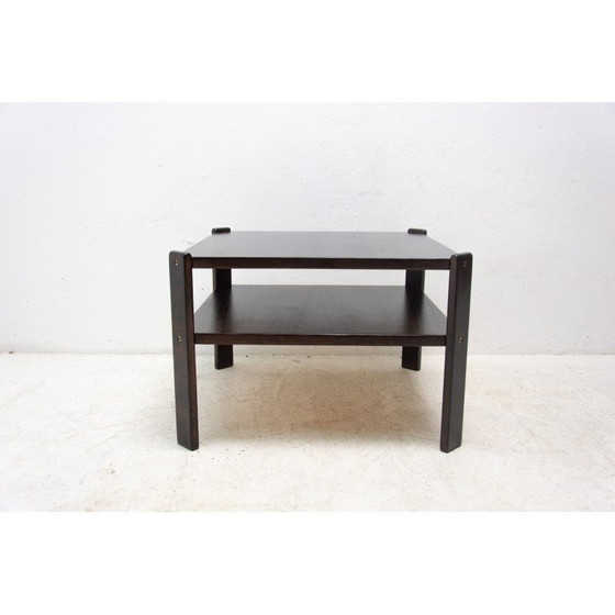 Image 1 of Table basse vintage en bois de hêtre, Tchécoslovaquie 1980