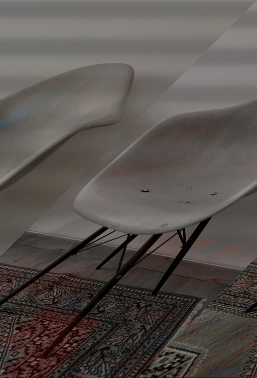Chaise Vintage en fibre de verre Herman Miller