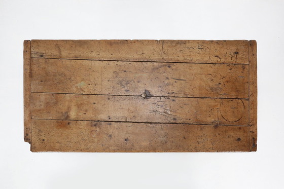 Image 1 of Ancienne console belge en chêne avec tiroir, vers 1740