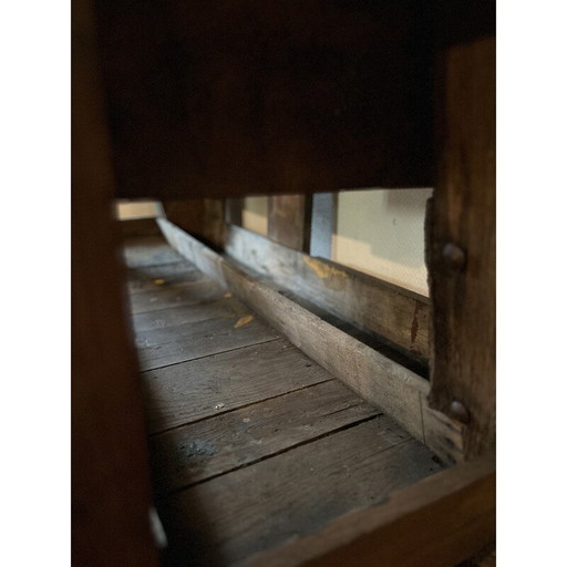 Etabli de peintre vintage avec 2 tiroirs