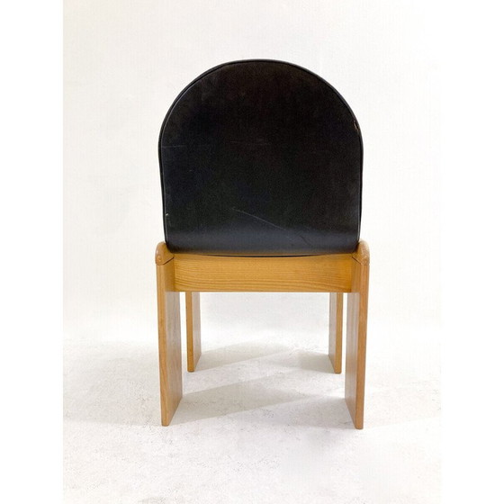 Image 1 of Chaise en cuir vintage par Afra et Tobia Scarpa, Italie 1970