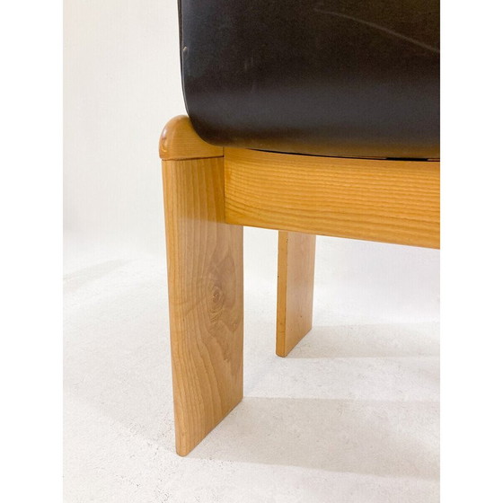 Image 1 of Chaise en cuir vintage par Afra et Tobia Scarpa, Italie 1970