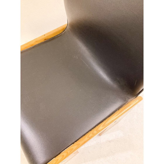 Image 1 of Chaise en cuir vintage par Afra et Tobia Scarpa, Italie 1970