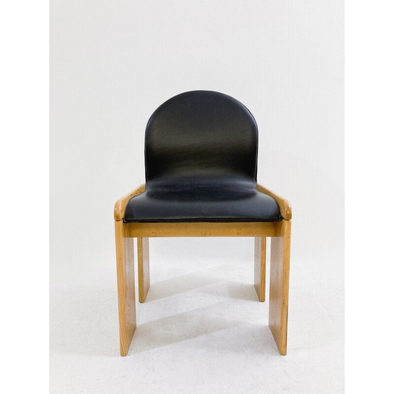 Image 1 of Chaise en cuir vintage par Afra et Tobia Scarpa, Italie 1970