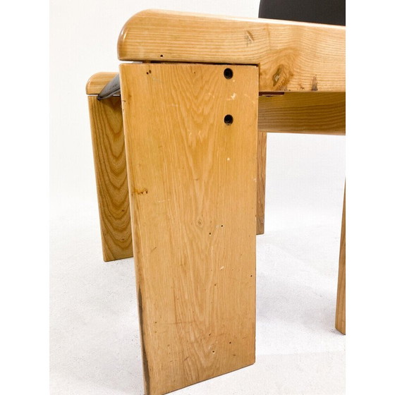 Image 1 of Chaise en cuir vintage par Afra et Tobia Scarpa, Italie 1970