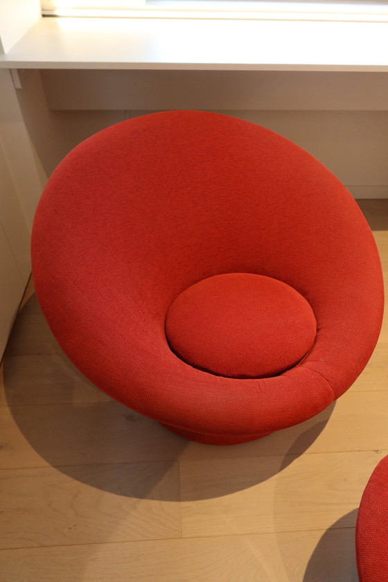 Image 1 of Mushroom Lounge Chair By Pierre Paulin For Artifort With Poof