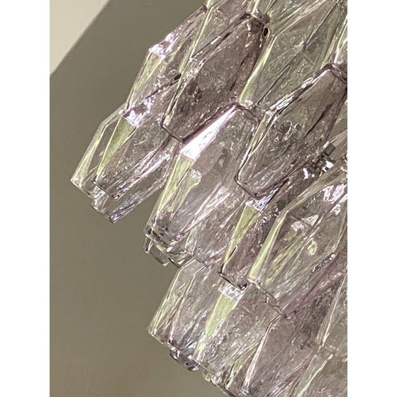 Image 1 of Lustre contemporain en verre de Murano multicolore "Poliedri".