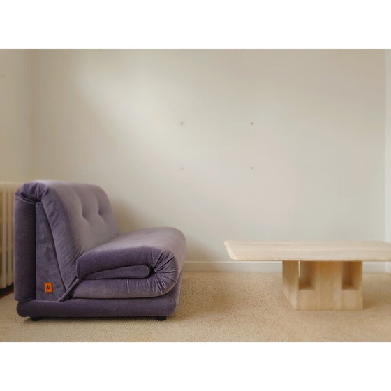Image 1 of Paire de fauteuils vintage en velours mohair violet pour Salotti Pd, Italie 1970