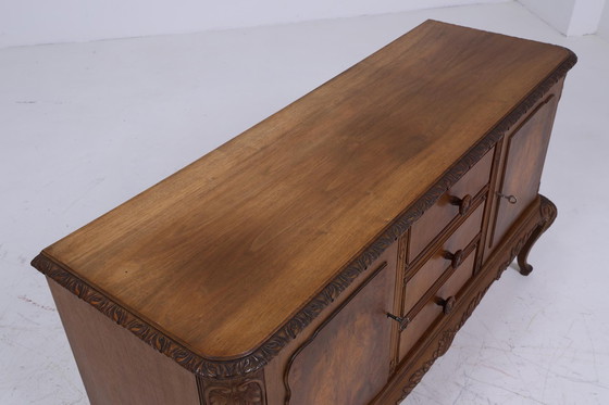 Image 1 of Warrings Chippendale Sideboard | Vintage Tiroirs Buffet en bois antique Rangement anglais