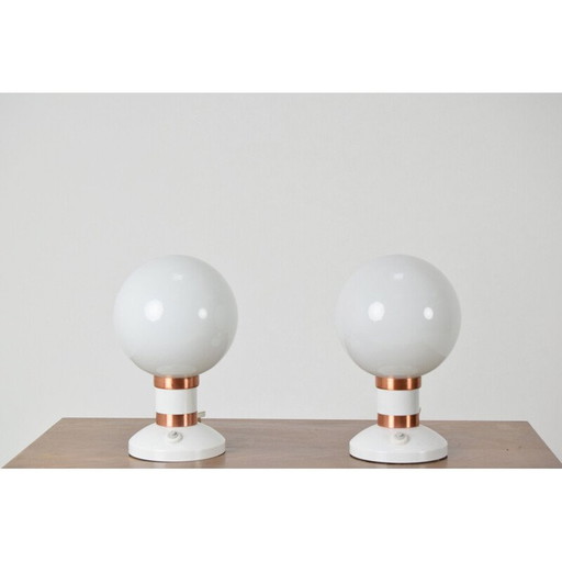 Paire de lampes de table vintage par Drukov, Tchécoslovaquie 1970