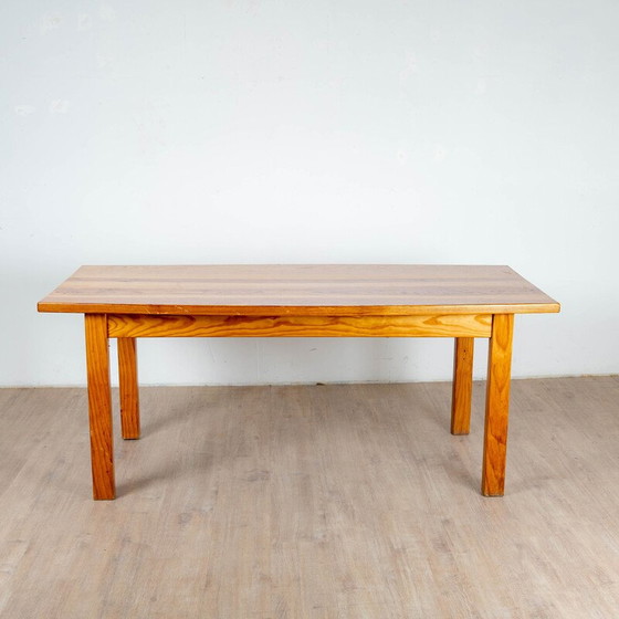 Image 1 of Table de salle à manger vintage en pin par Pierre Gauthier Delaye pour Vergneres, 1950