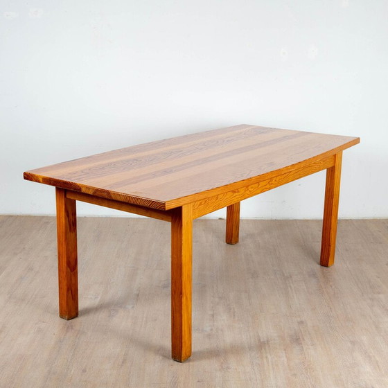 Image 1 of Table de salle à manger vintage en pin par Pierre Gauthier Delaye pour Vergneres, 1950