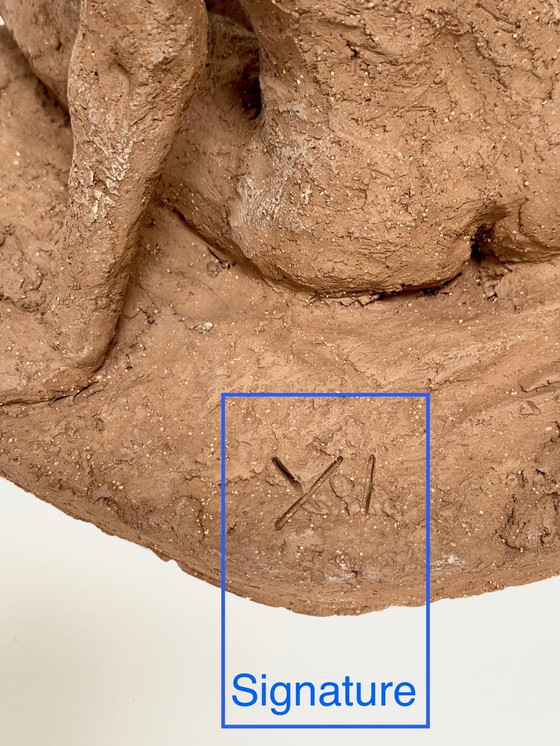 Image 1 of Yolande Ide (1931) - Sculpture en terre cuite " Nicole "