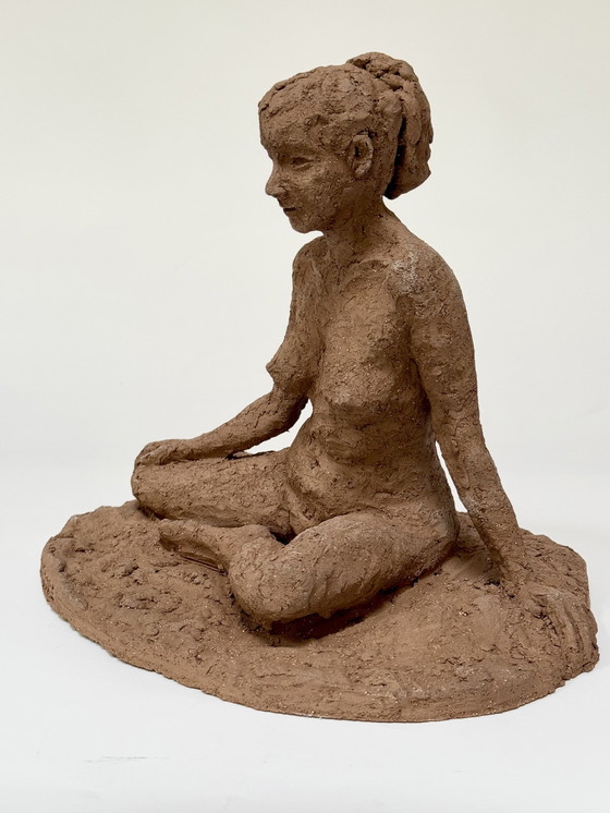 Image 1 of Yolande Ide (1931) - Sculpture en terre cuite " Nicole "