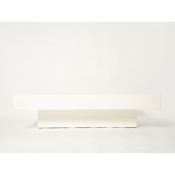 Image 1 of Table basse en laiton laqué blanc par Antonio Pavia, Italie 1970