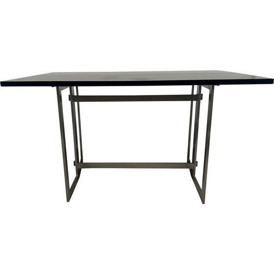 Image 1 of Console vintage transformable en table en chêne chaulé noir pour Artelano, 1970