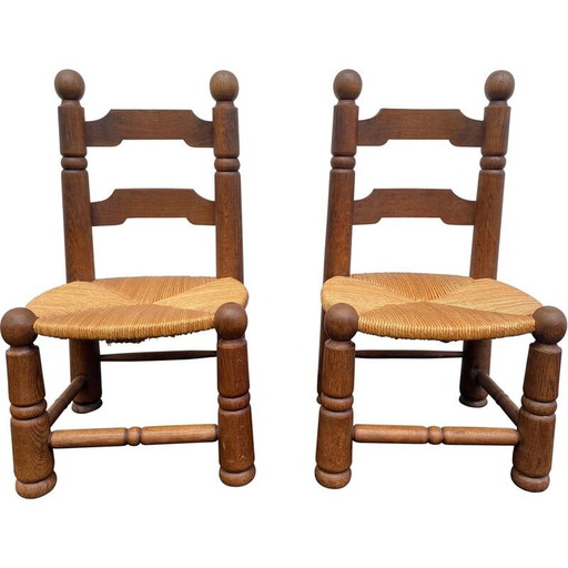 Paire de chaises basses vintage de Charles Dudouyt, 1940