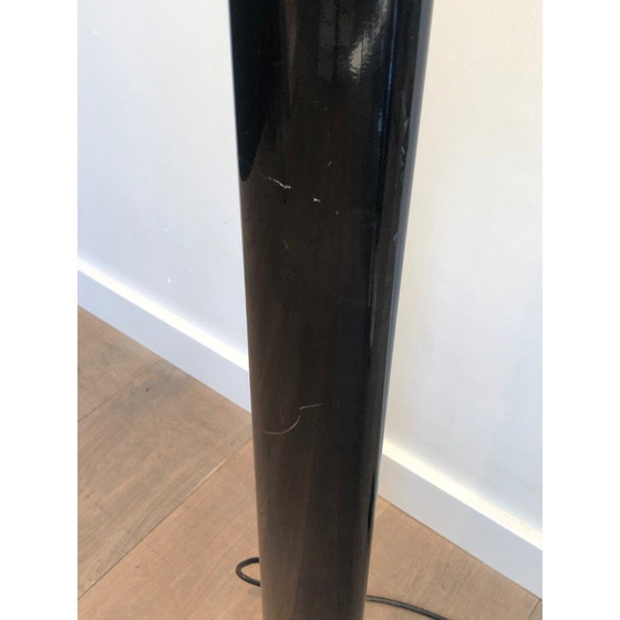 Image 1 of Lampadaire vintage en métal laqué noir, 1970