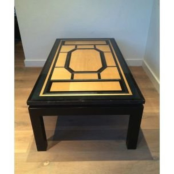Image 1 of Table basse vintage française en bois noir, 1960