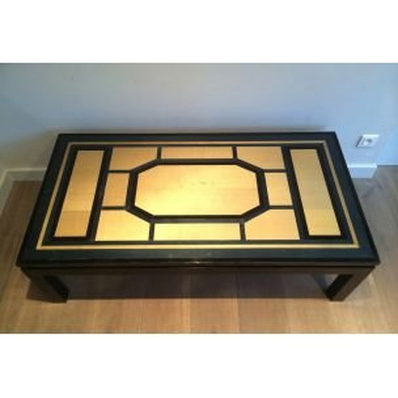 Image 1 of Table basse vintage française en bois noir, 1960