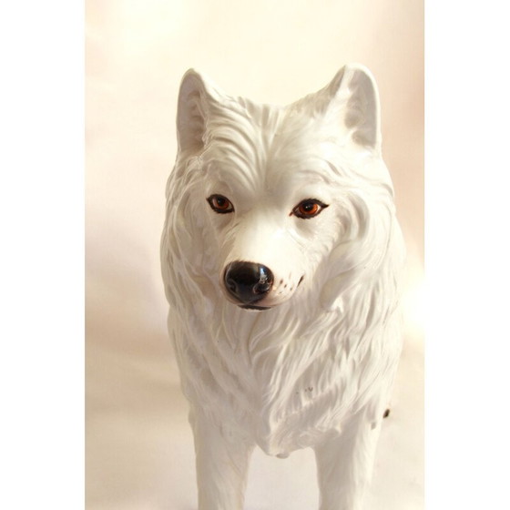 Image 1 of Sculpture vintage de chien en céramique nonce imposant, Italie 1970