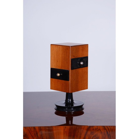 Image 1 of Boîte à bijoux vintage ArtDeco en noyer, Tchécoslovaquie, années 1930