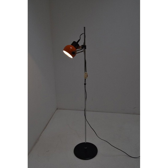 Image 1 of Lampadaire vintage réglable en métal et chrome, Tchécoslovaquie 1970