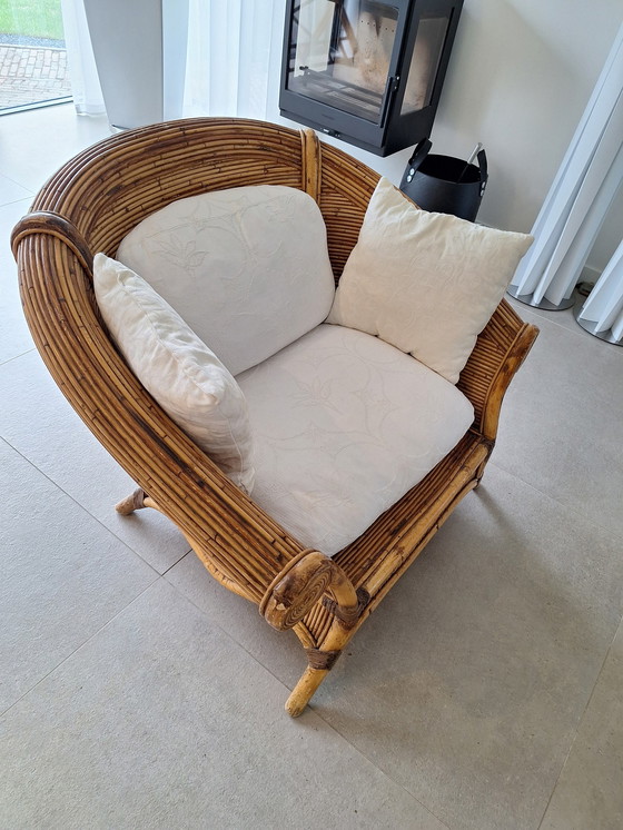 Image 1 of Fauteuil en rotin fait main