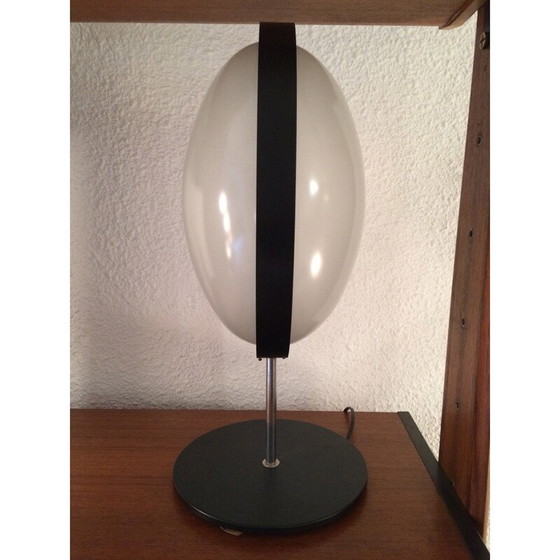 Image 1 of Lampe vintage en verre chromé et métal, 1950