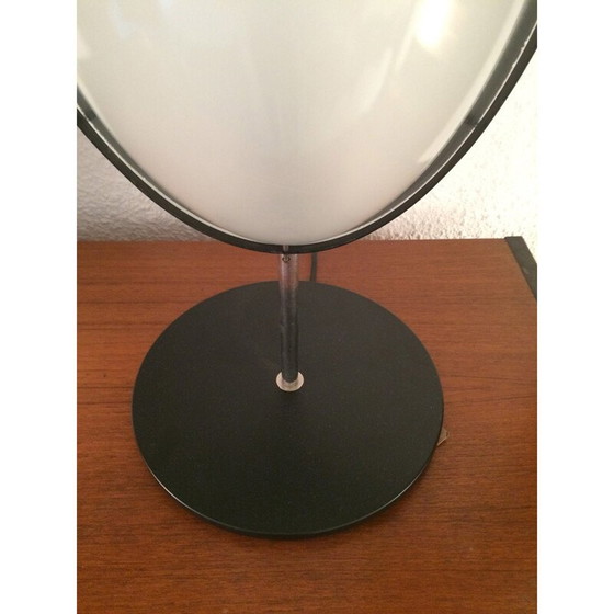 Image 1 of Lampe vintage en verre chromé et métal, 1950
