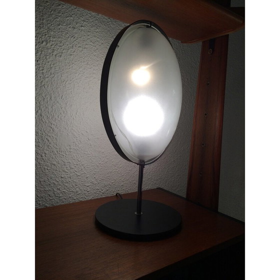 Image 1 of Lampe vintage en verre chromé et métal, 1950