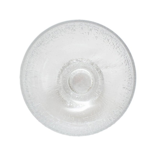 Coupe vintage en cristal blanc Kekkerit par Timo Sarpaneva pour Littala, 1970