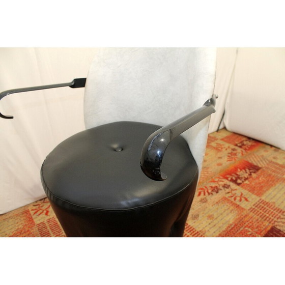 Image 1 of Fauteuil pivotant en cuir vintage, Tchécoslovaquie 1980