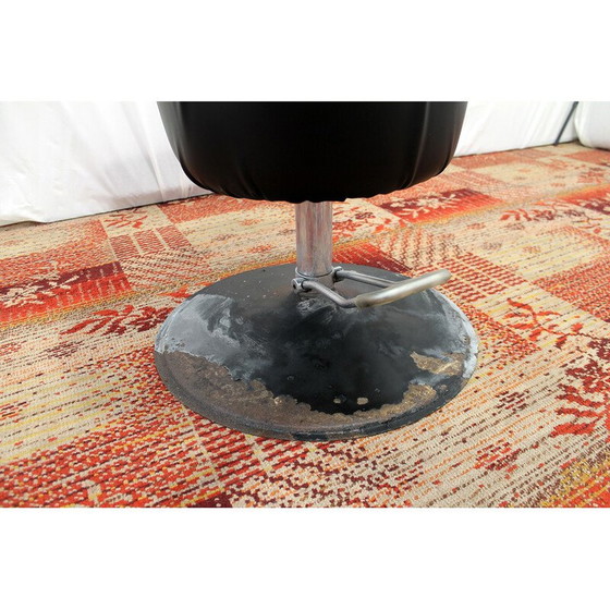 Image 1 of Fauteuil pivotant en cuir vintage, Tchécoslovaquie 1980