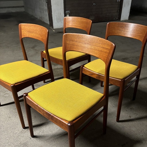 4x Henning Kjærnulf chaises de salle à manger Modèle 26