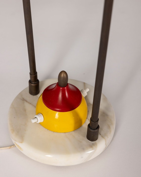 Image 1 of Lampe de table vintage 1950S avec abat-jour en forme de cône Design italien